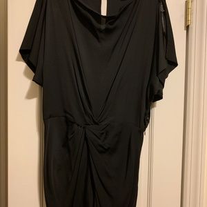 Black Silk Romper Shorts Suit - DVF - Size 8
